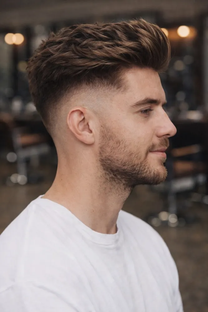 Corte Quiff finalizado com Pomada Deluxe